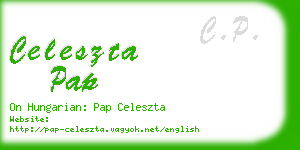 celeszta pap business card